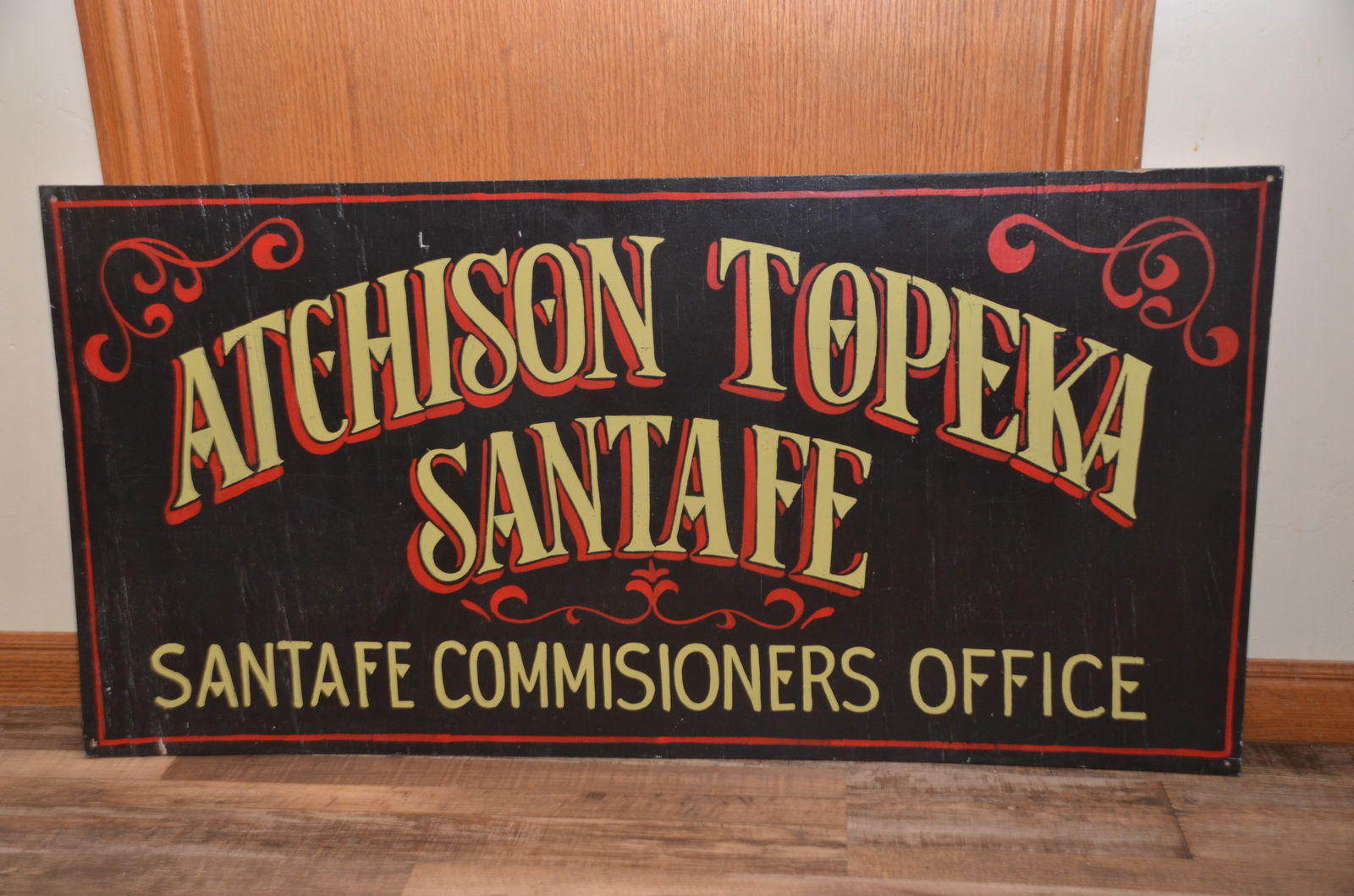Santa Fe RR Commissioners Office Sign from Topeka, KS (1 of 1)