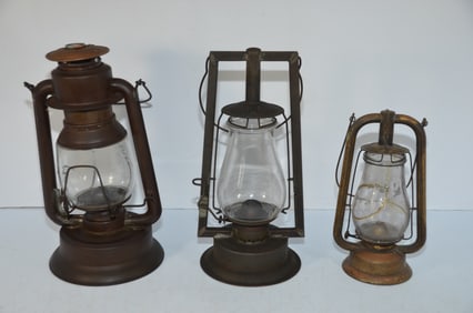 Three Steam Gauge and Lantern Company Tubular Lanterns