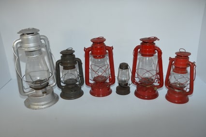 Six Mixed Tubular Lanterns