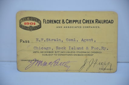 Florence and Cripple Creek RR 1901 Pass
