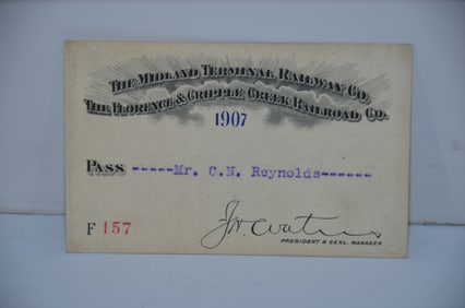 Midland Terminal/Florence and Cripple Creek RR 1907 Pass