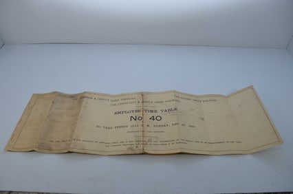 Florence & Cripple Creek RR Employee Timetable #40-December 20, 1903