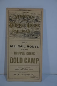 Florence & Cripple Creek RR Public Timetable-September 1894