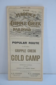 Florence & Cripple Creek RR Public Timetable-February 1896