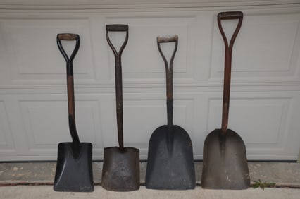 Four RR Coal Shovels-NYC/ERIE/Pittsburg Shawmut and Northern