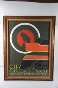 Great Northern RY Poster with Northern Pacific Drink Coasters