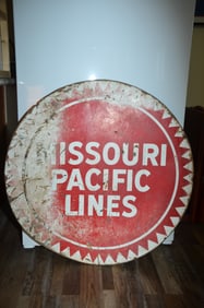 Missouri Pacific RR Sawblade Metal Caboose/Locomotive Herald