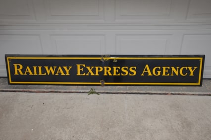 Railway Express Agency Large Porcelain Sign