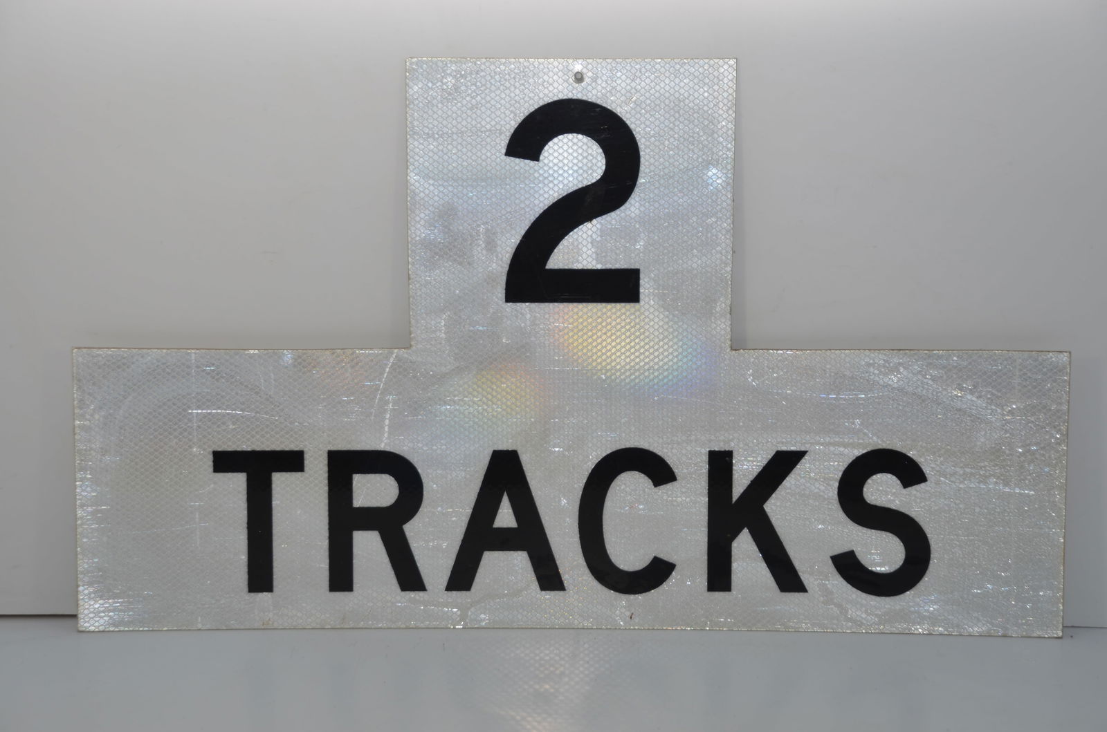 Reflective 2 TRACKS RR Crossing Sign (1 of 2)
