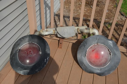 Two WRRS/Western Cullen Railroad Crossing Signal Lights