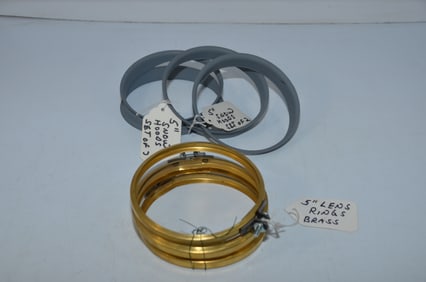 Set of Four 5 Inch Lens Rings and Four 5 Inch Snow Hoods