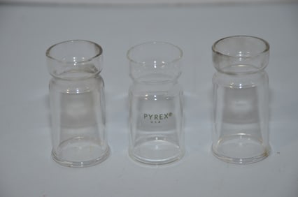 Three Pyrex Inner Glass Chimneys for Switch/Marker Lamps