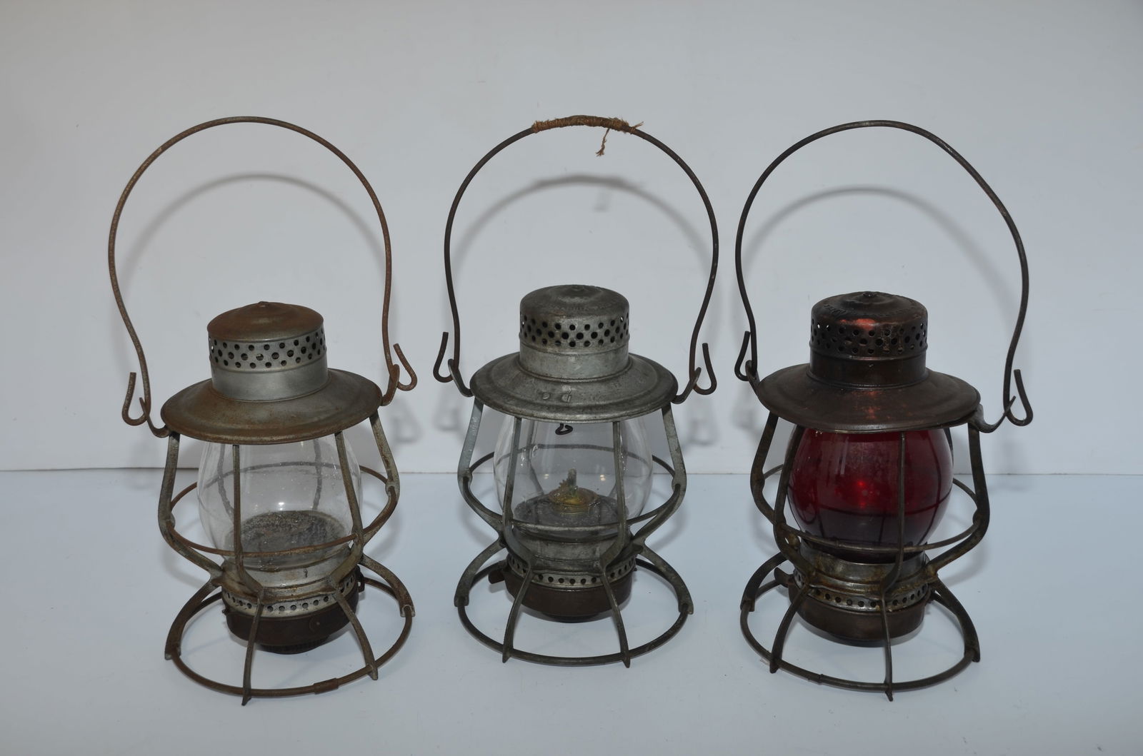 Three Keystone Casey Unmarked Railroad Lanterns (1 of 7)
