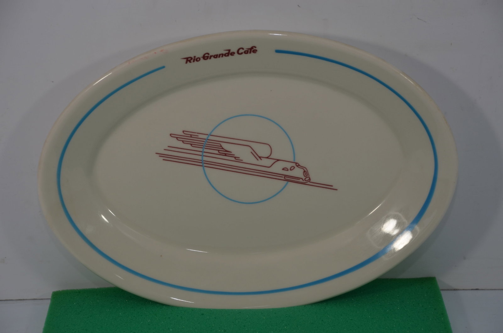 Rio Grande Cafe Serving Platter: This is a Rio Grande Cafe serving platter. The Rio Grande Cafe is located inside the historic Denver and Rio Grande Railroad Depot in Salt Lake City, UT. The restaurant opened in 1981. People have alw