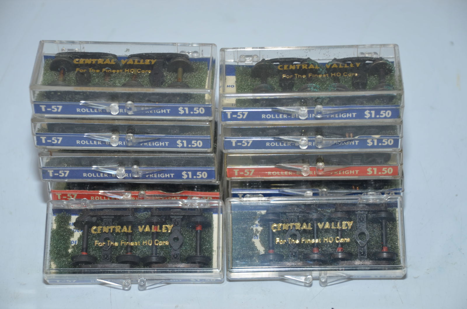12 Pair Central Valley Models T-57 Roller Bearing High Speed Sprung Freight Trucks (1 of 1)