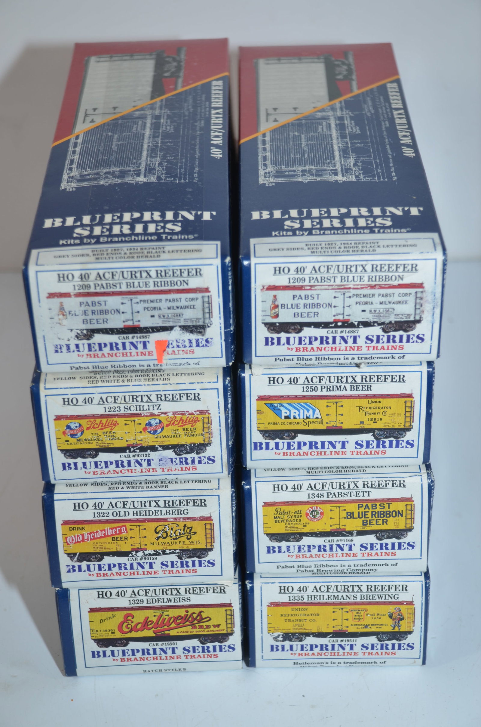 Eight Branchline Trains Refrigerator Car Kits-HO scale (1 of 3)