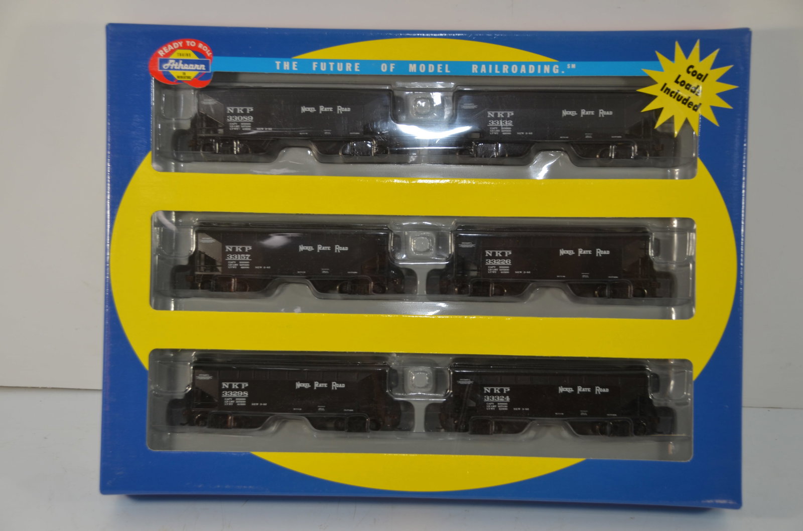 Nickel Plate Road RR 6-Pack Athearn 34 Foot 2 Bay Hoppers-HO Scale-New in Box (1 of 2)