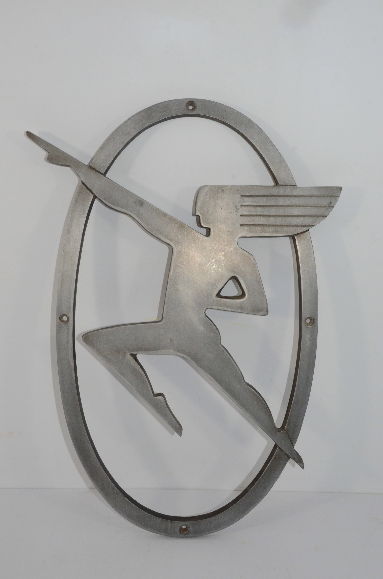 Milwaukee Road RR Metal Hiawatha Aluminum Passenger Car Sign (1 of 5)