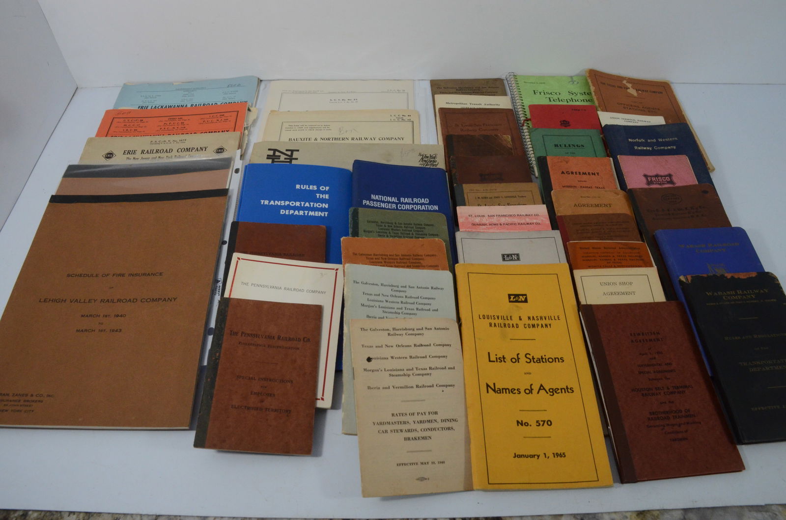 40 Rule Books and Other Info-Eastern/Southern/Western USA Railroads (1 of 5)