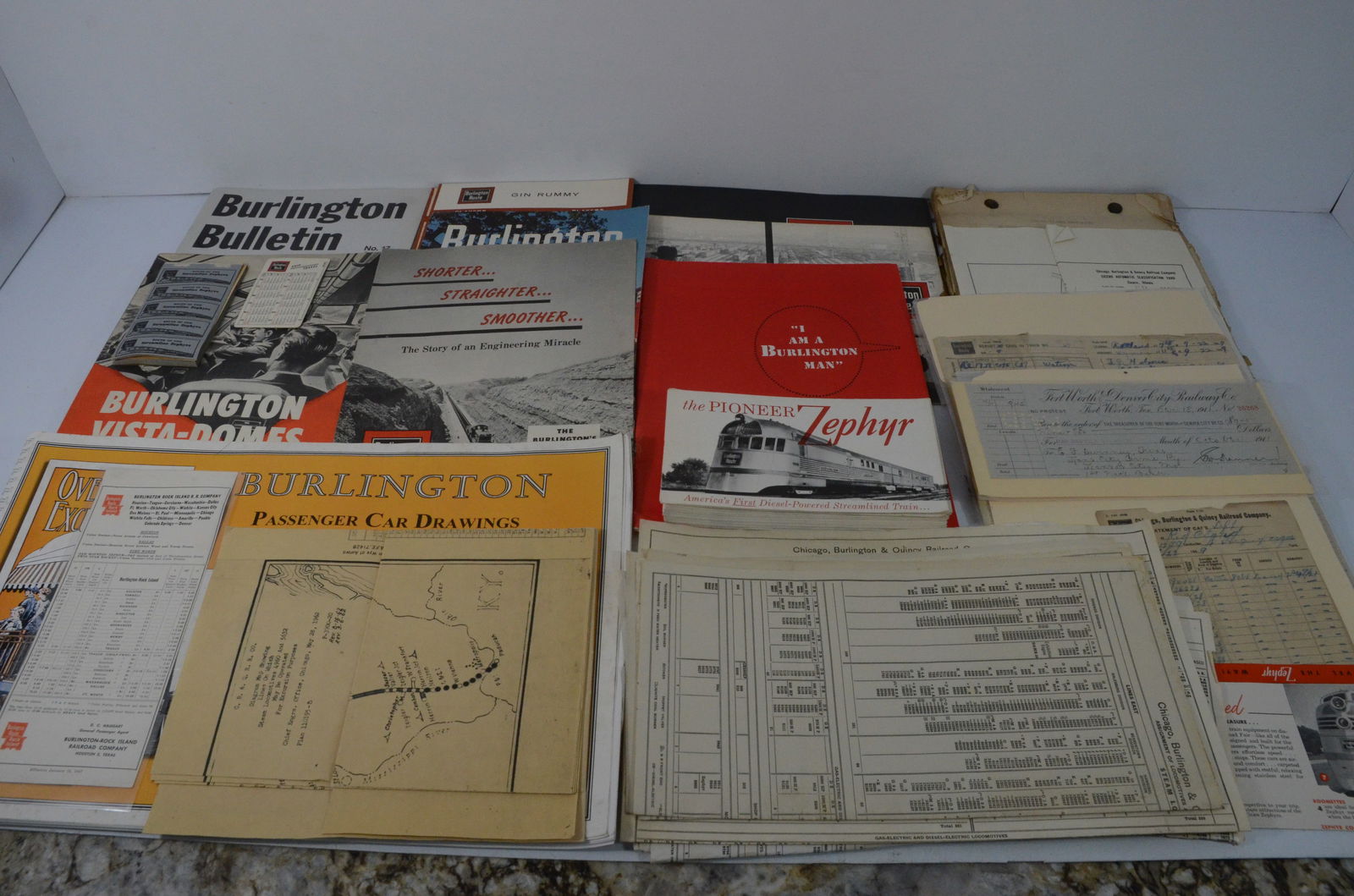 Lot of Chicago Burlington and Quincy RR Paper and Books (1 of 5)