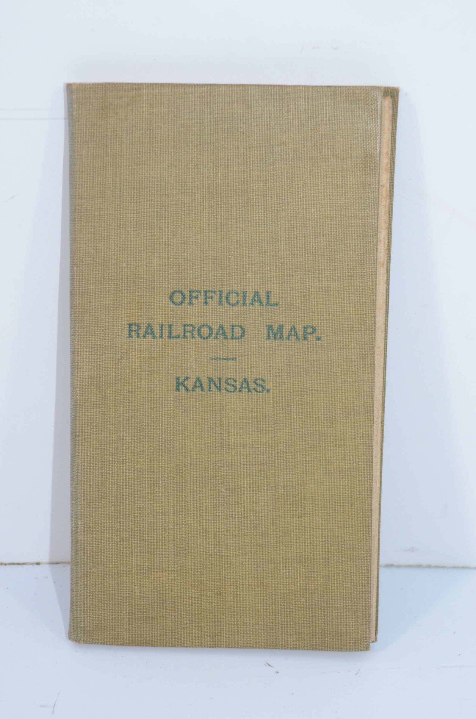 1907 Official Railroad Map of Kansas: This is a 1907 Official Railroad Map of Kansas. Issued by the State Board of Railroad Commissioners, and copyrighted in 1901, this map folds out of it bound book into 24 panels, and shows every railro