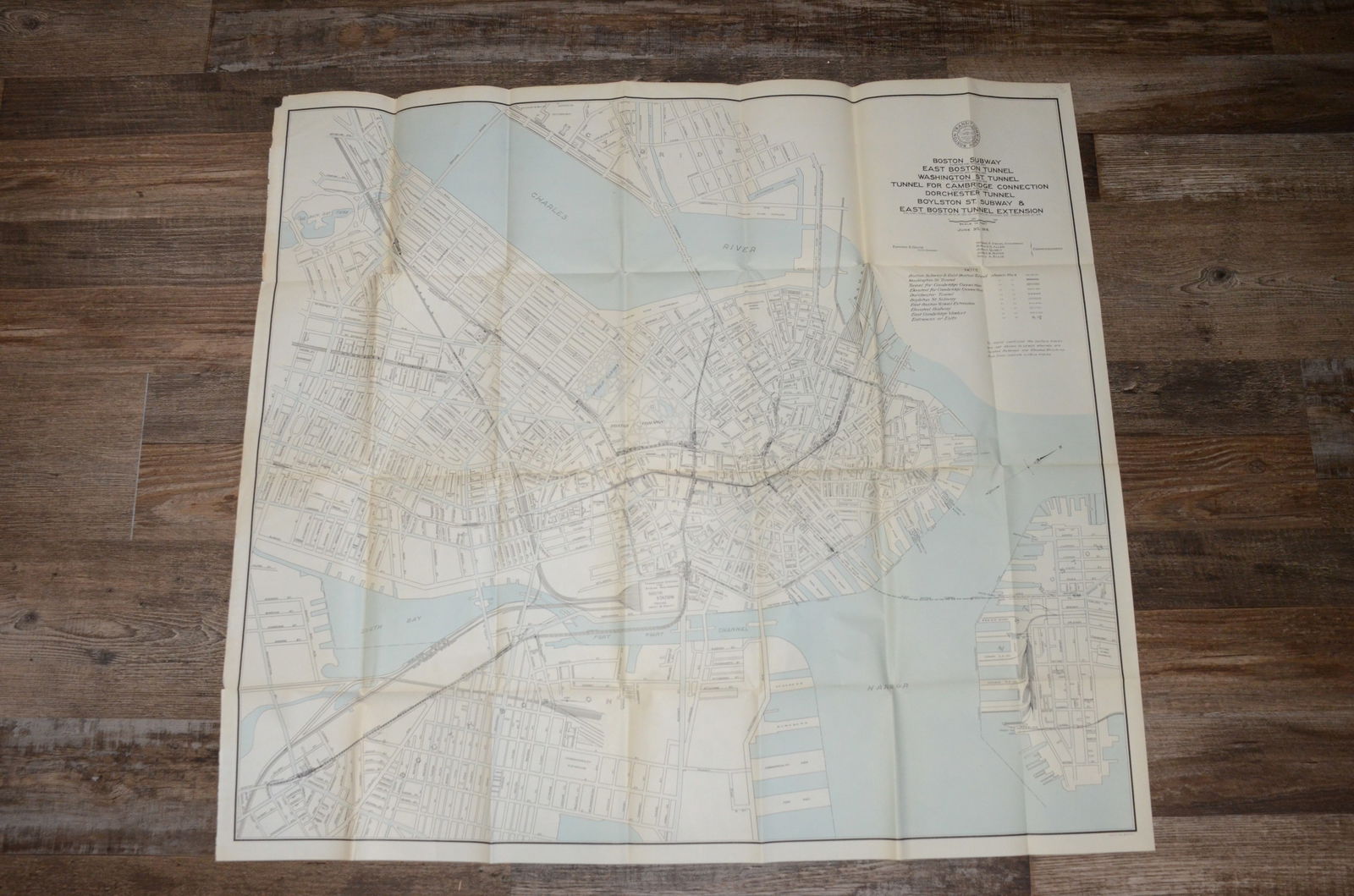 1916 Boston Subway Map (1 of 4)