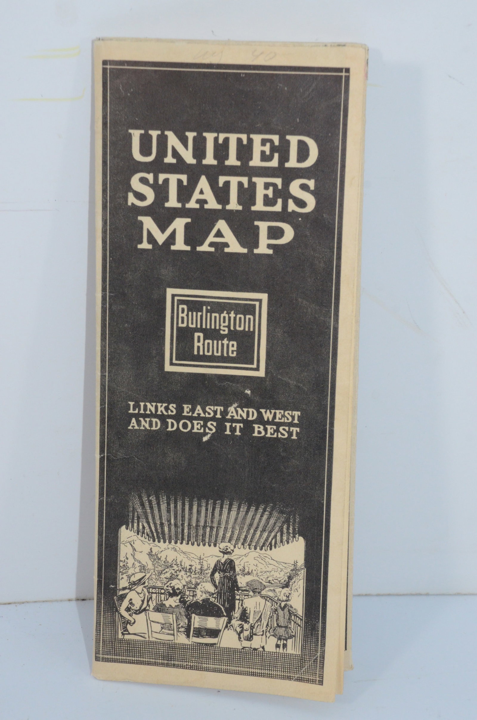 Chicago Burlington and Quincy RR 1921 United States Map (1 of 7)