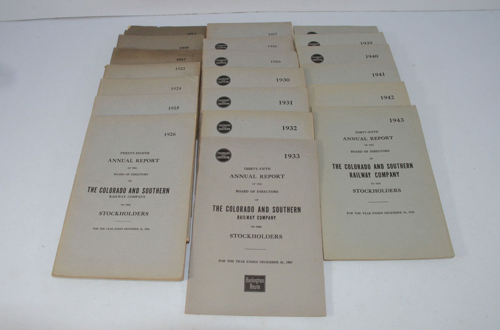 Colorado and Southern RY Annual Reports 1915-1943 (1 of 6)