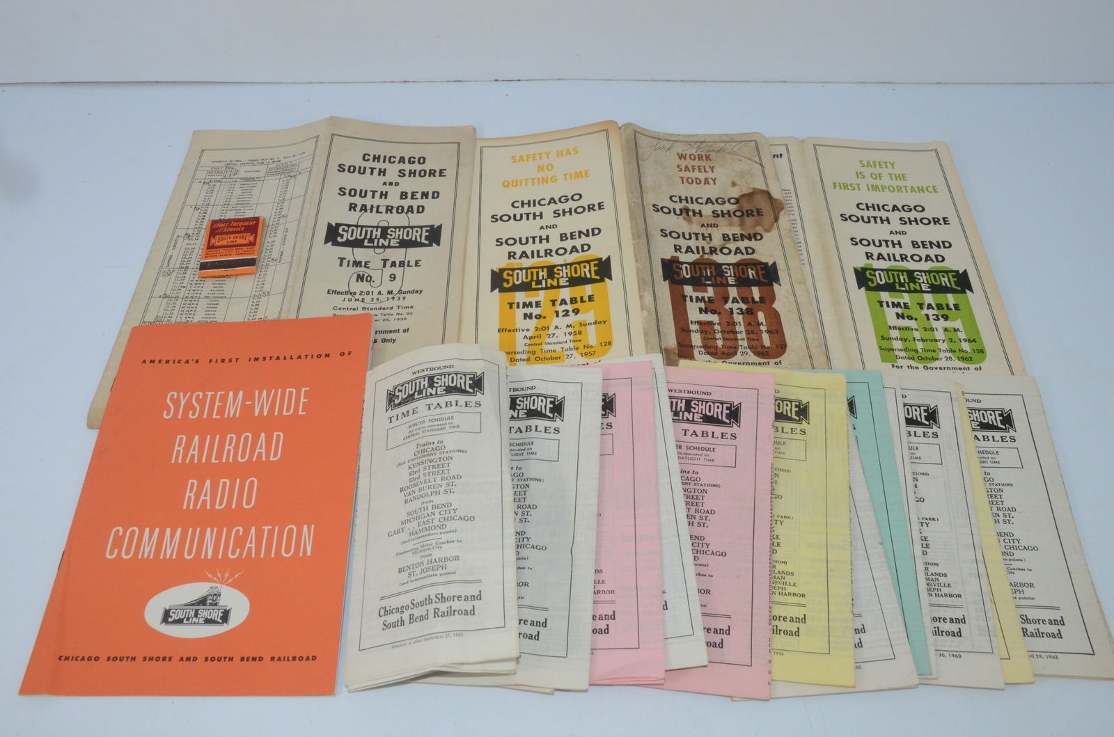 Chicago South Shore and South Bend RR Employee and Public Timetable Lot (1 of 5)