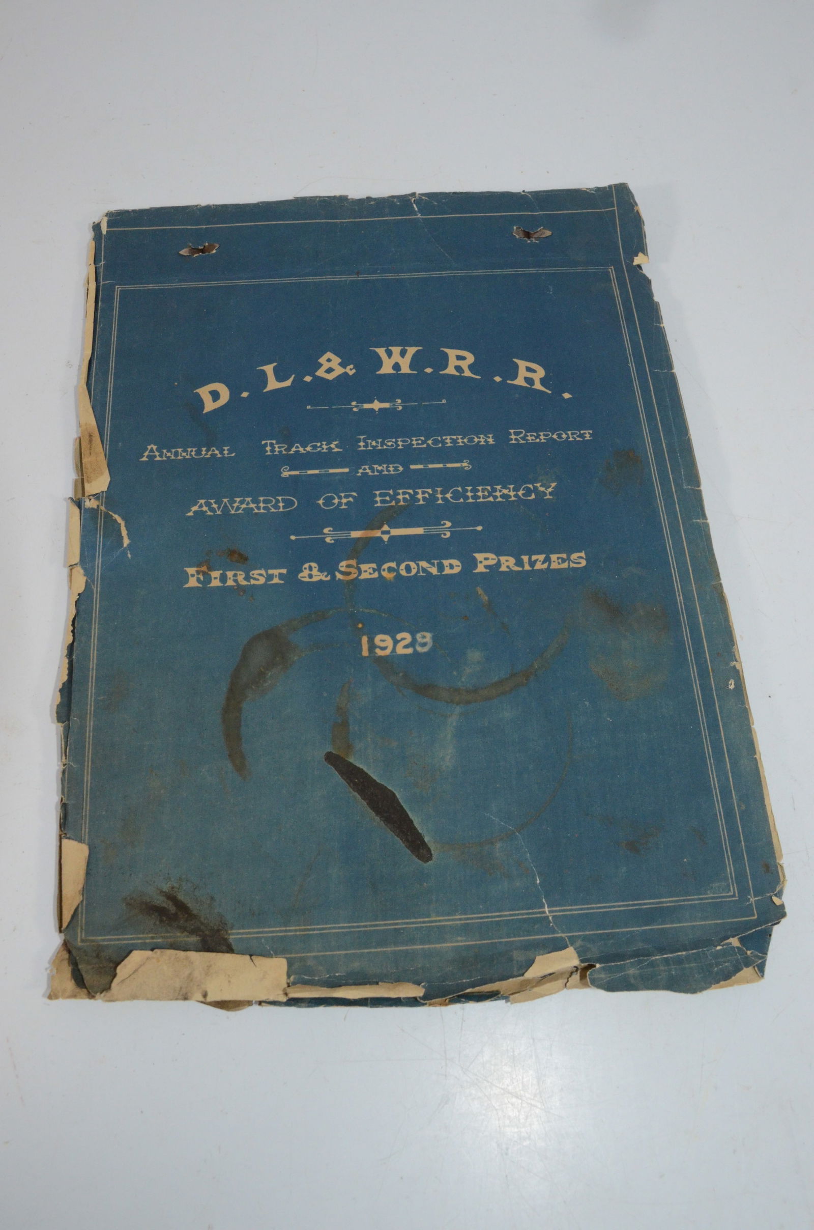 Delaware Lackawanna and Western RR 1929 Track Inspection Efficiency Award (1 of 5)