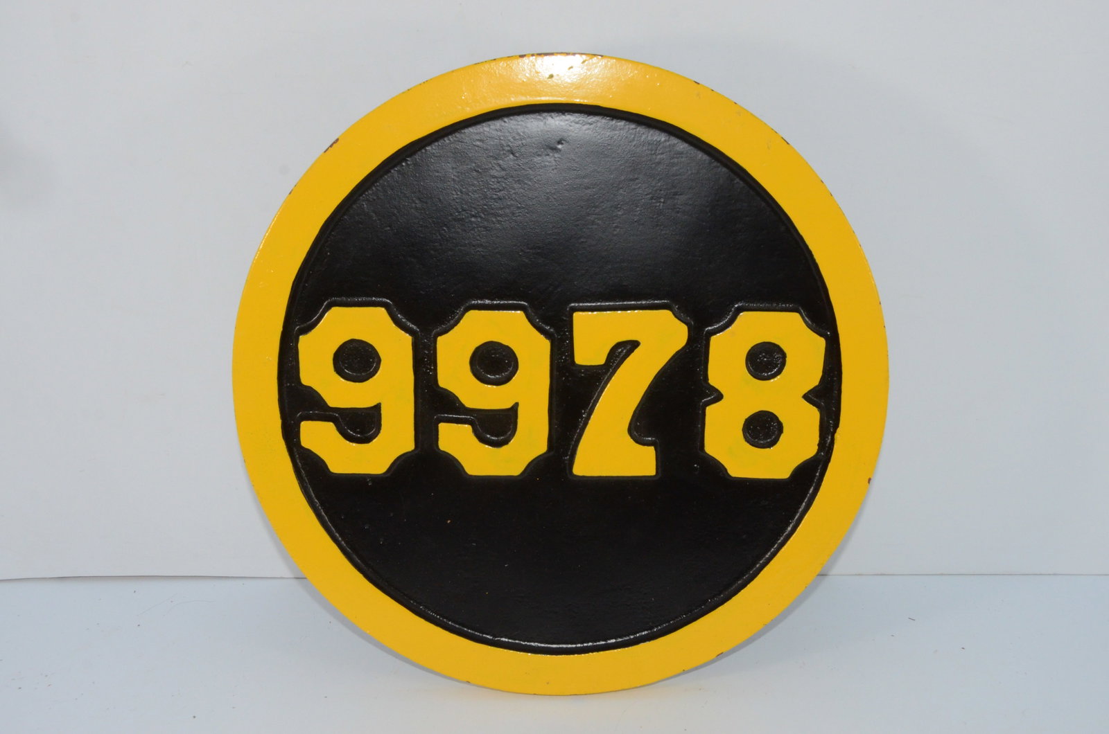 Pennsylvania RR 2-8-0 Steam Locomotive #9978 Cast Iron Number Board (1 of 4)