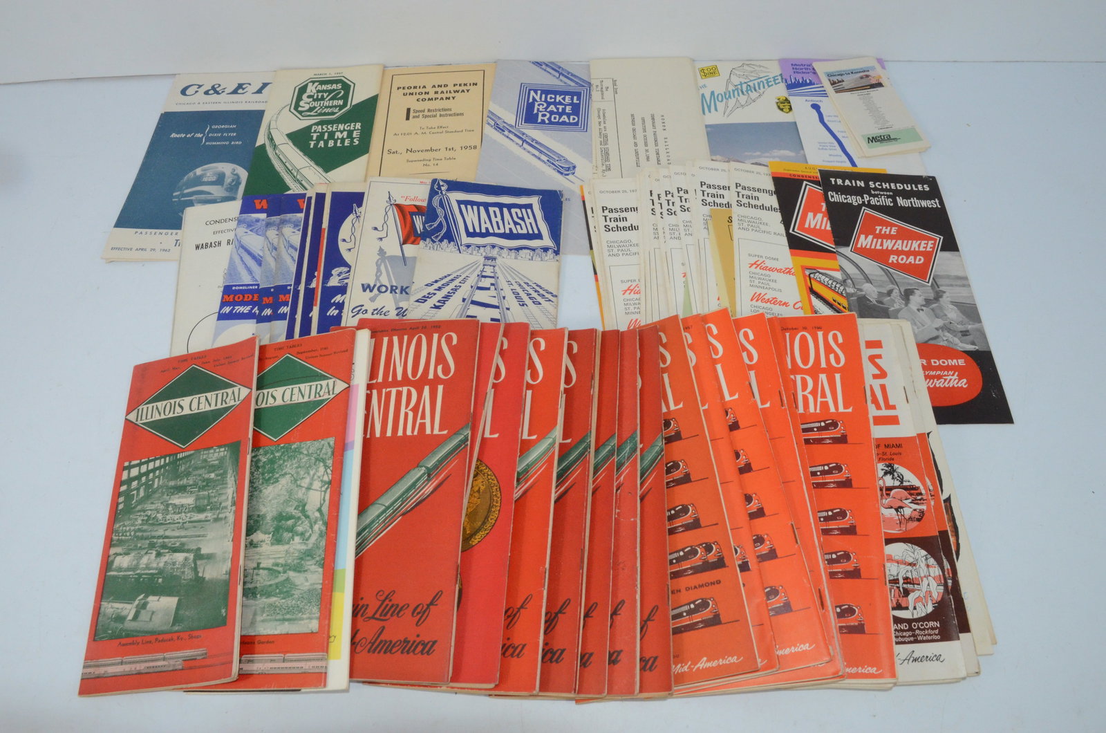 78 Midwest Railroad Public Timetables-CEI/KCS/PPU/NKP/MON/SOO/WAB/MILW/IC (1 of 1)