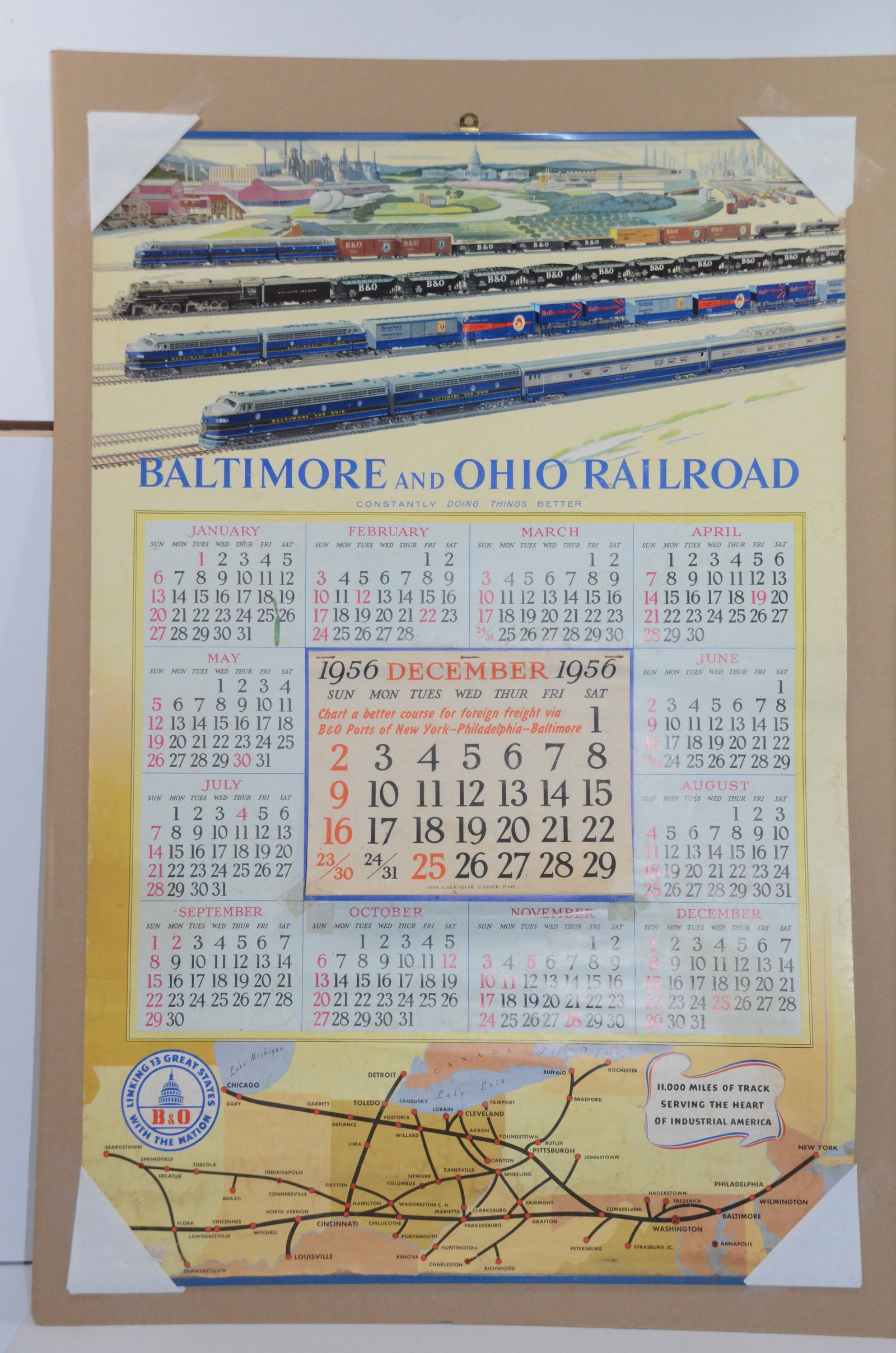 Baltimore and Ohio RR 1957 Calendar (1 of 1)