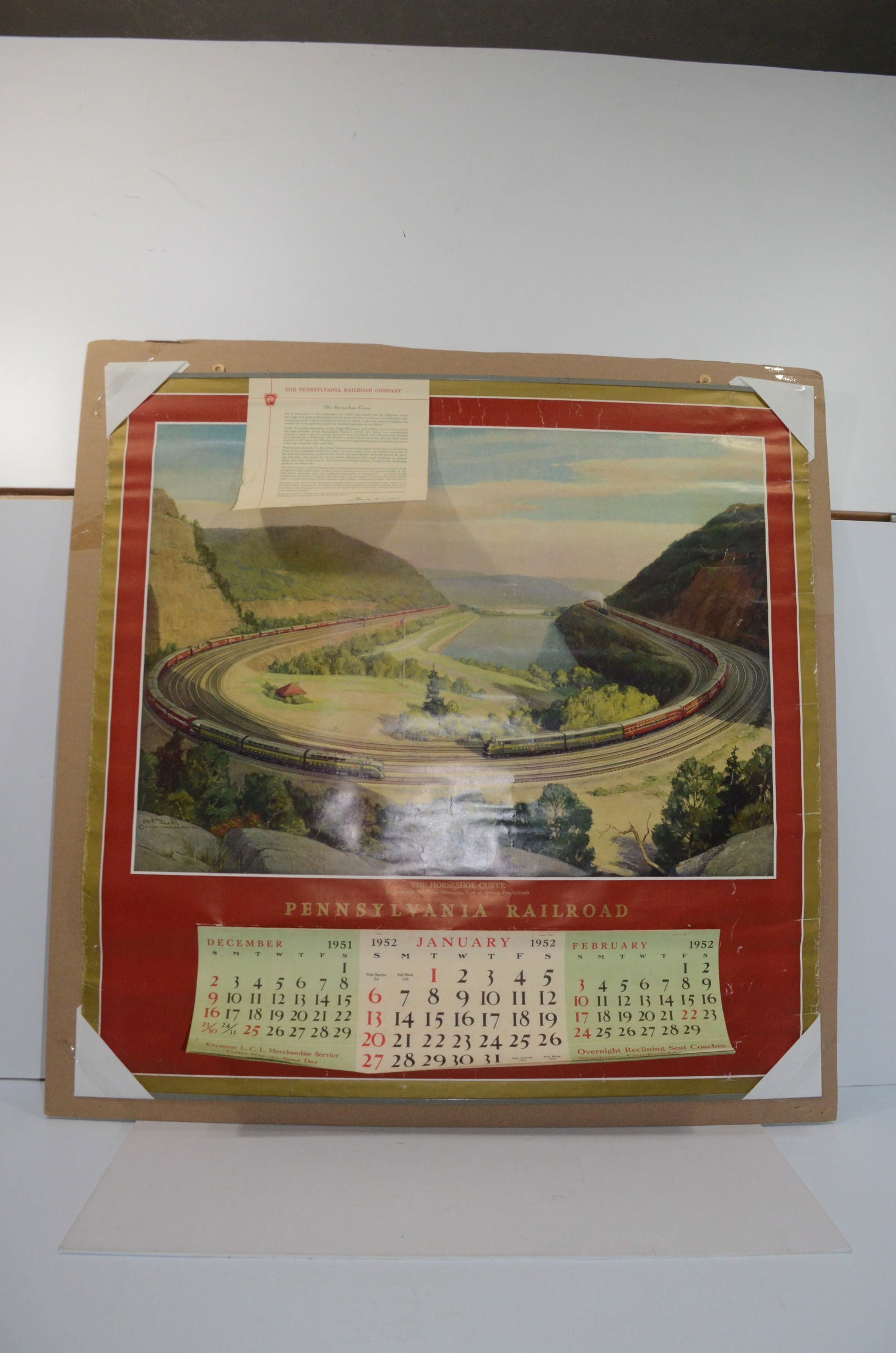 Pennsylvania RR 1952 Calendar (1 of 1)