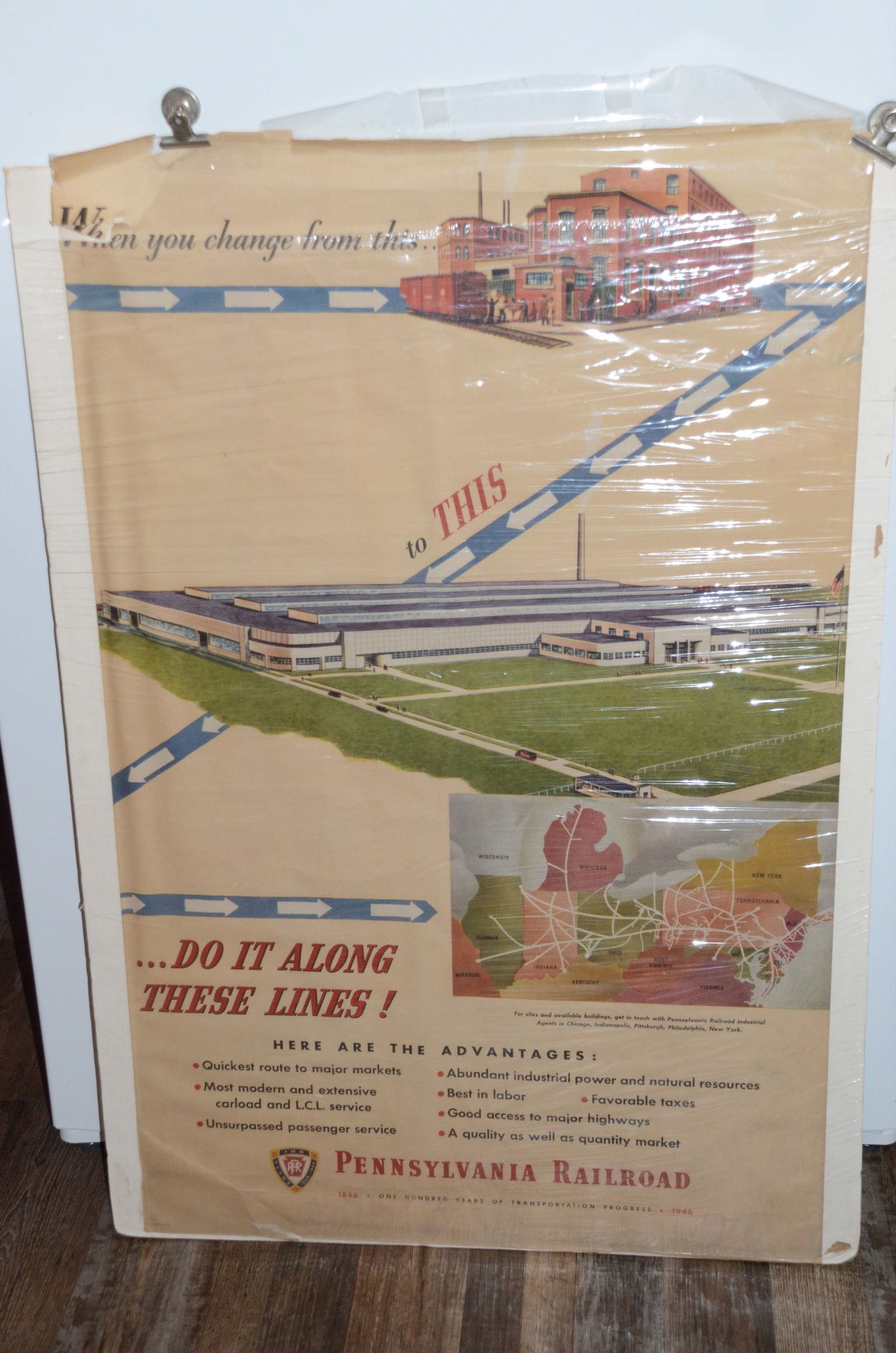 Pennsylvania Railroad 1946 Corporate Growth Poster (1 of 1)