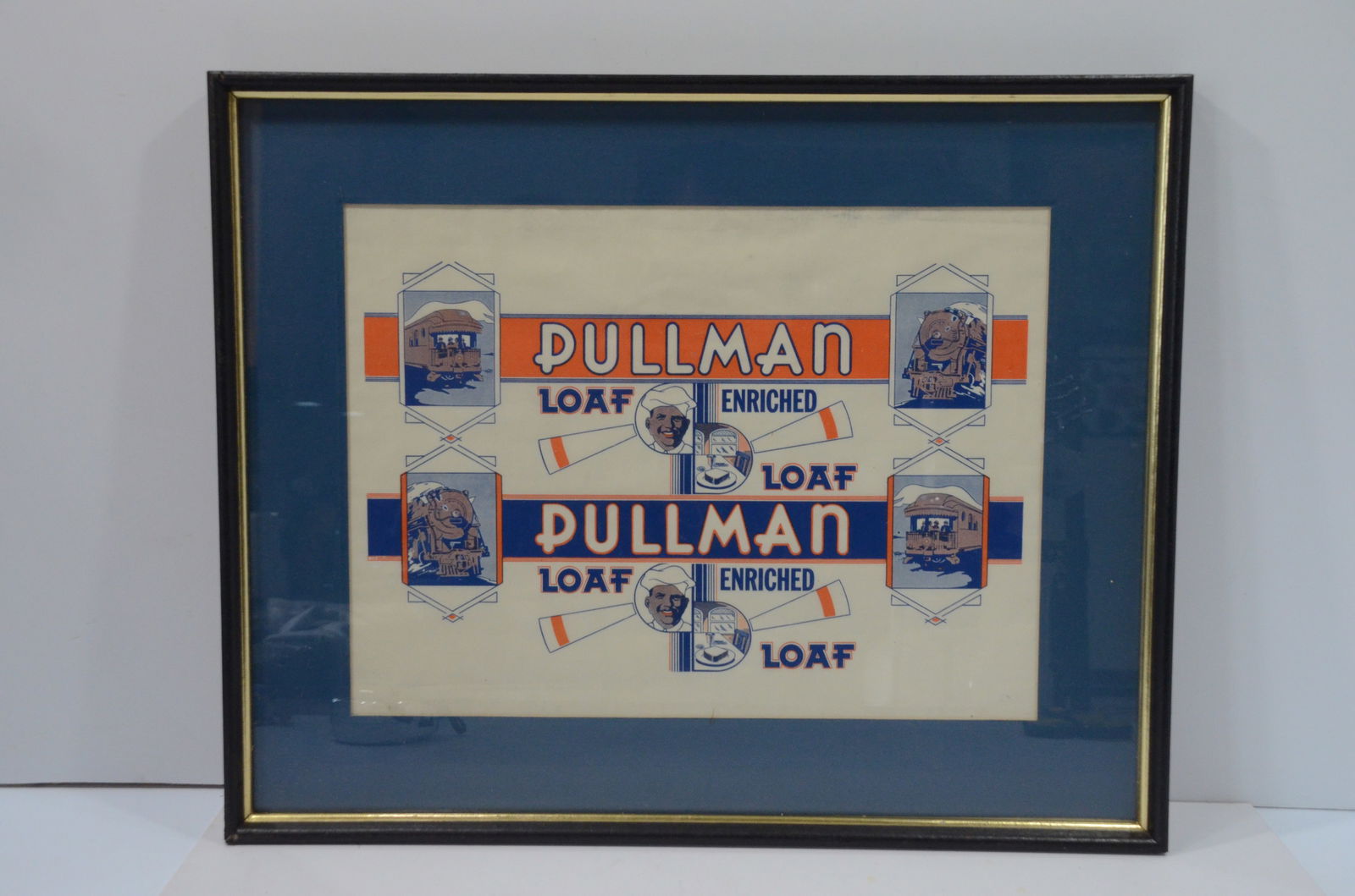 Pullman Enriched Loaf Bread 1930s Bread Loaf Wrapper : This is a Pullman Enriched Loaf Bread bread loaf wrapper from the 1930s with trains and Pullman workers on it. These loaves were baked in box pans by European bakers in the 18th century, but didn̵