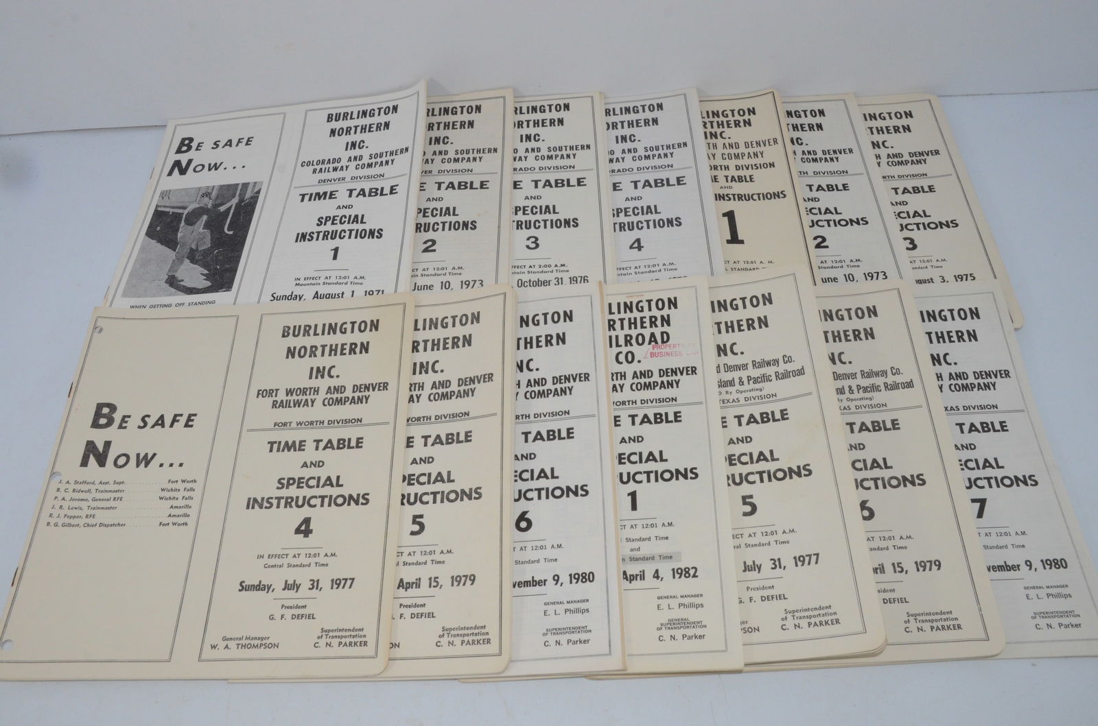 Burlington Northern RR 29 Colorado & Southern/Ft Worth & Denver Employee TT’s (1 of 1)