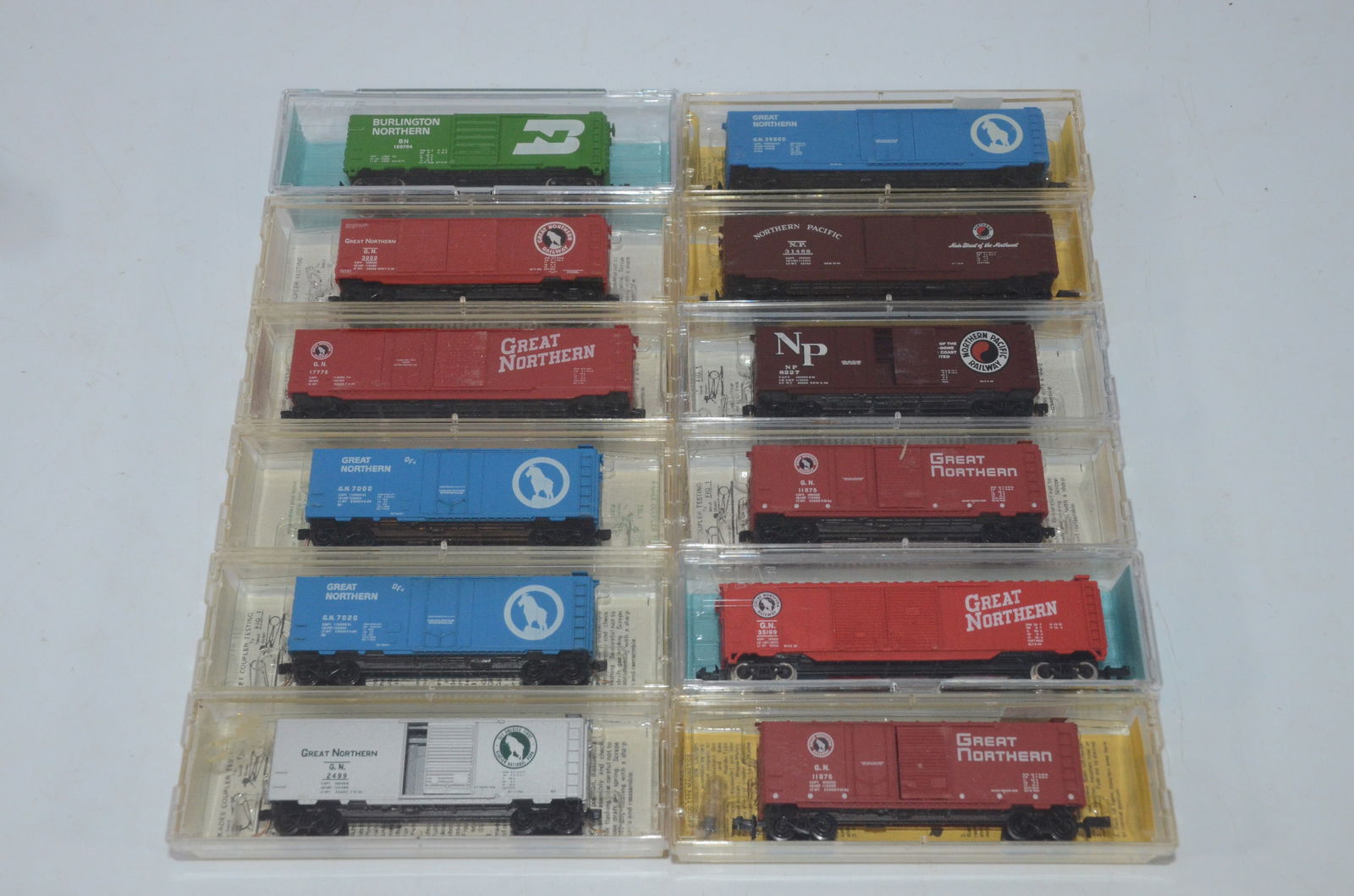 12 GN/NP/BN RR N Scale Boxcars-New in Box (1 of 1)