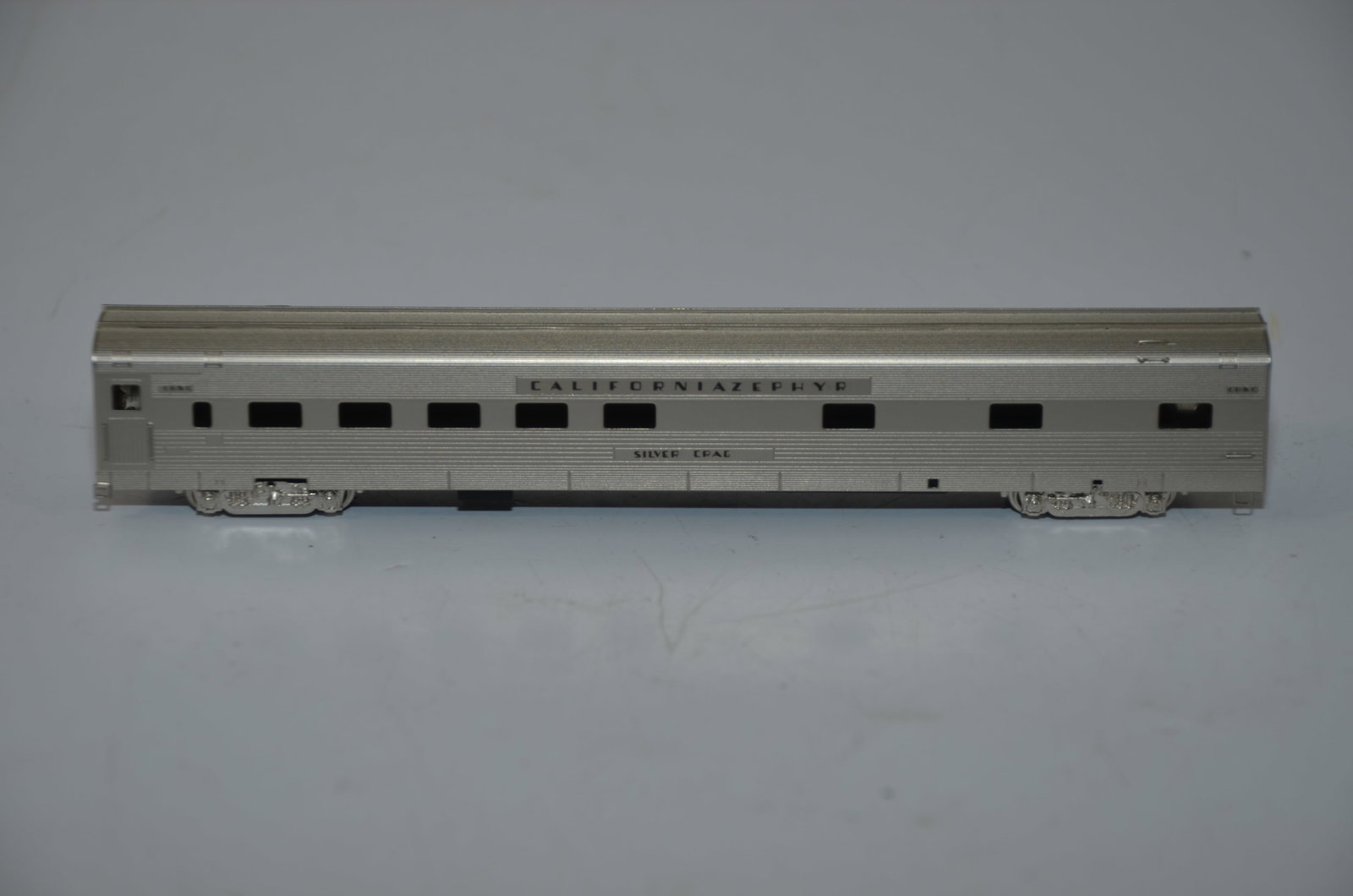 California Zephyr Sleeper Car SILVER CRAG-Oriental Ltd Brass Models-N Scale: This is a California Zephyr sleeper car SILVER CRAG #429, in N scale. New in the original box. Made by KMT in Japan and distributed by Oriental Limited Brass Models.