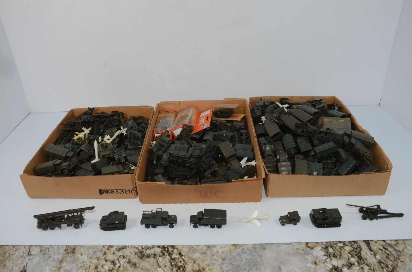Three Trays of HO Scale Army Vehicles (1 of 4)
