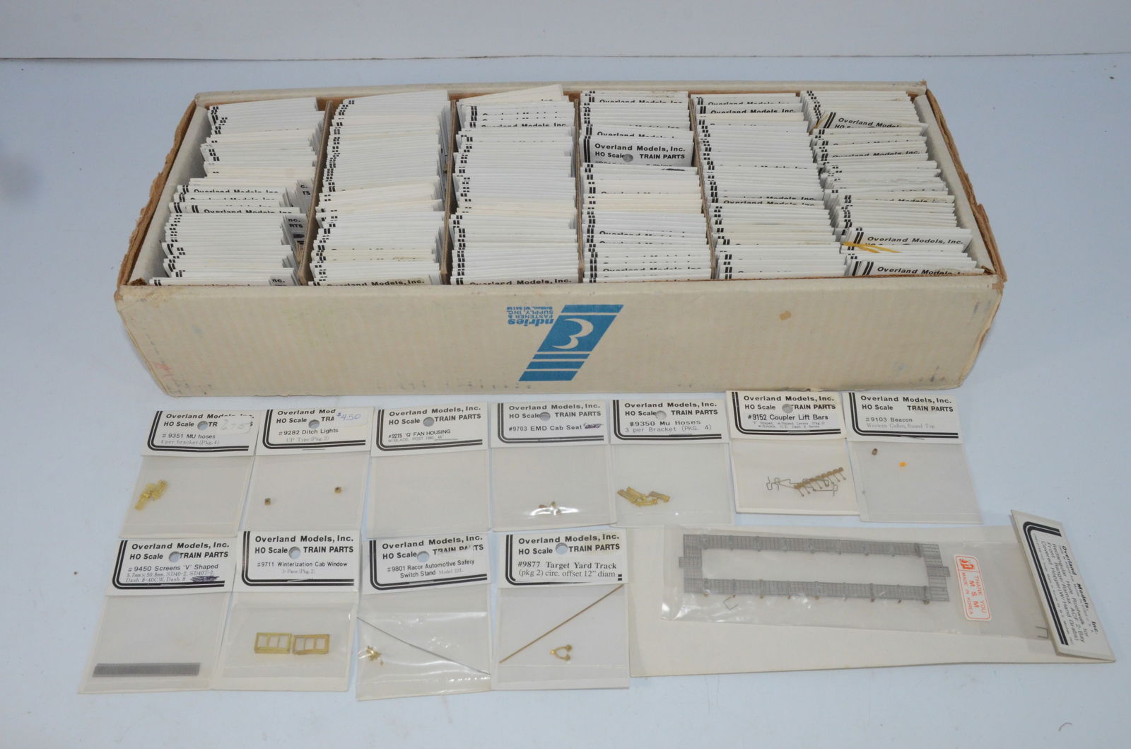 Box of Overland Brass Models HO Scale Brass Detail Parts (1 of 3)