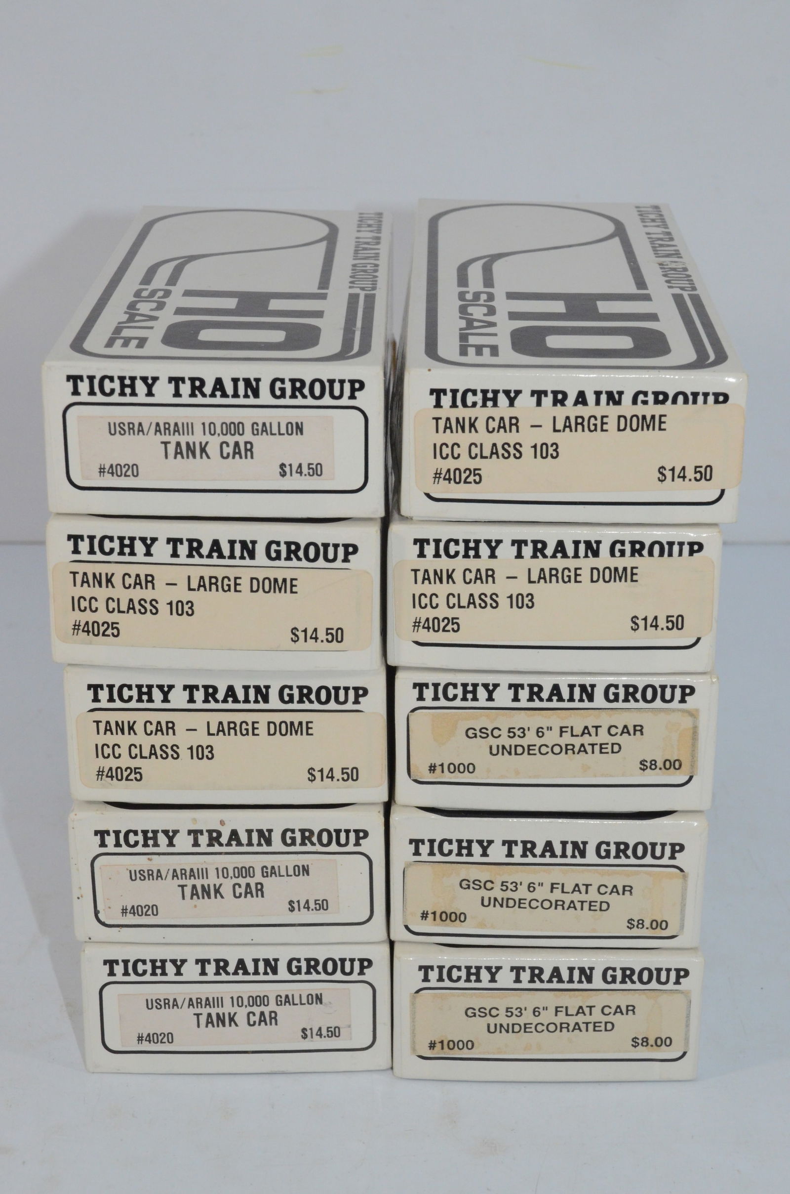 10 Tichy Train Group Tank Car and Flat Car Kits-HO Scale (1 of 3)
