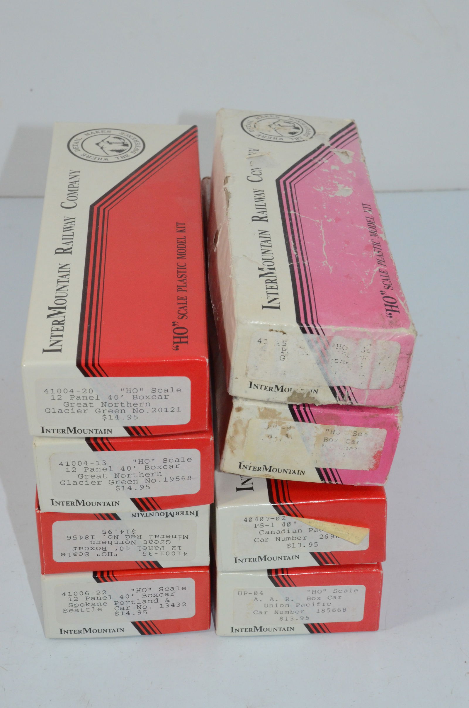 GN/SPS/BN/UP/CP 8 Car 40 Foot Boxcar Kit Set-Intermountain Railway-HO Scale (1 of 2)