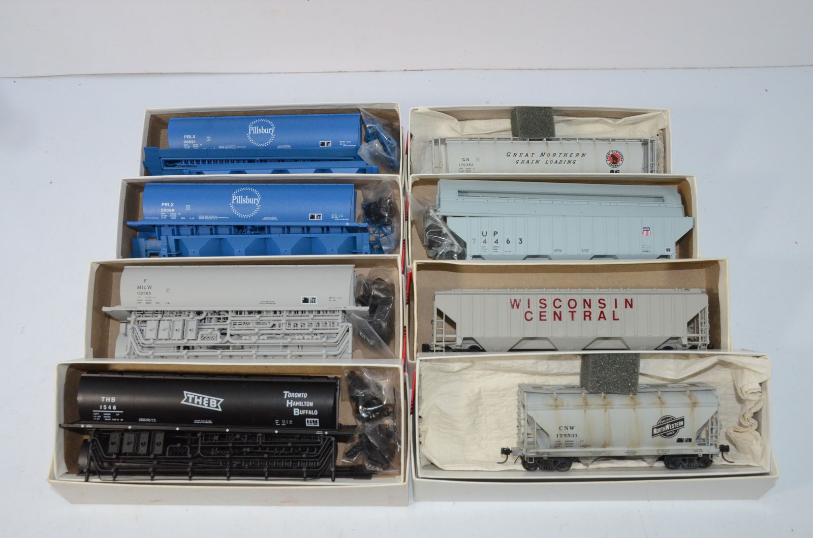 MILW/THB/UP/GN/WC/CNW 8 Car Hopper Car Kit Set-Intermountain-HO Scale (1 of 1)