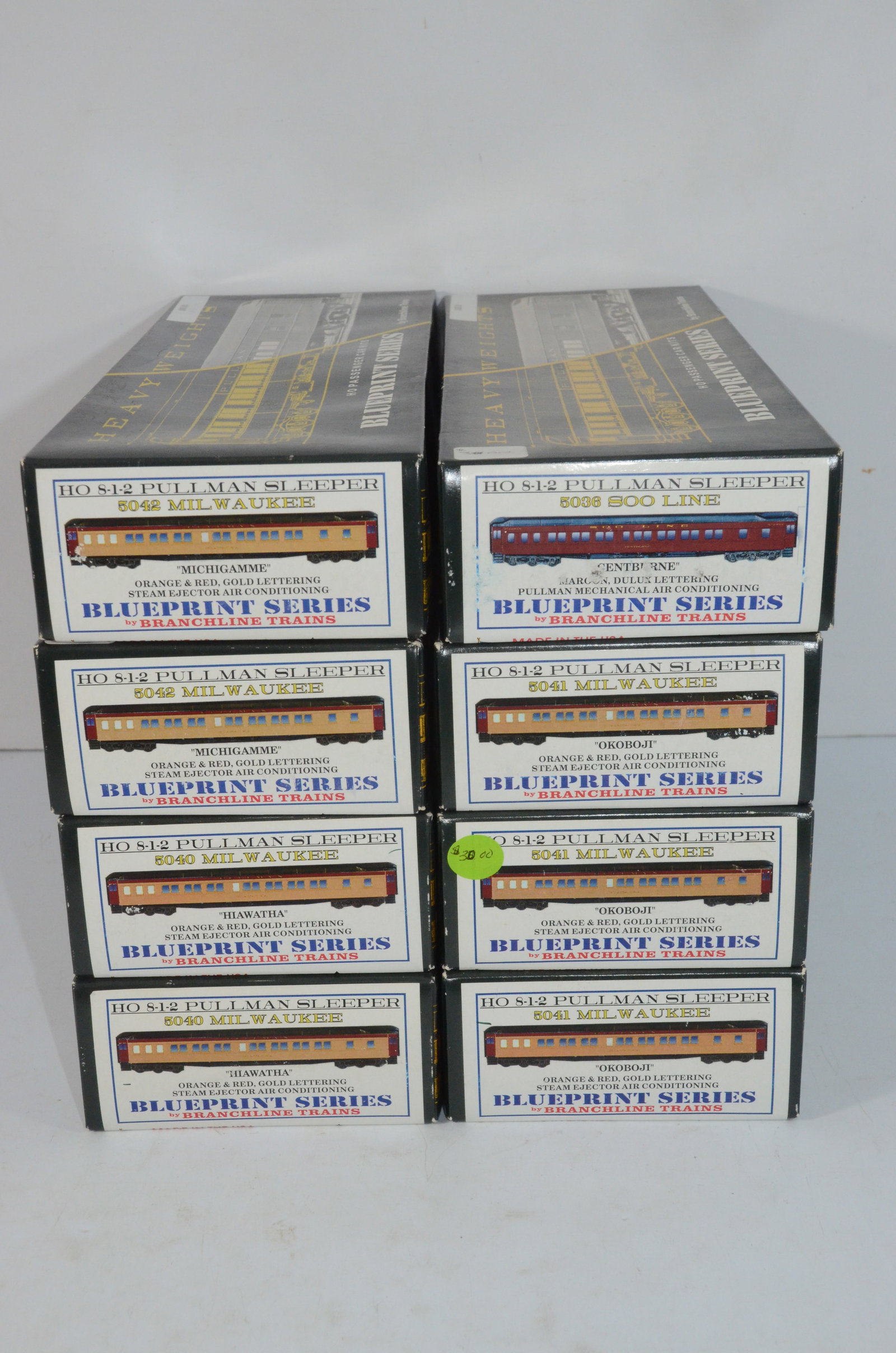 8 Milwaukee Road and Soo Line Passenger Car Kits Branchline Trains-HO Scale (1 of 1)