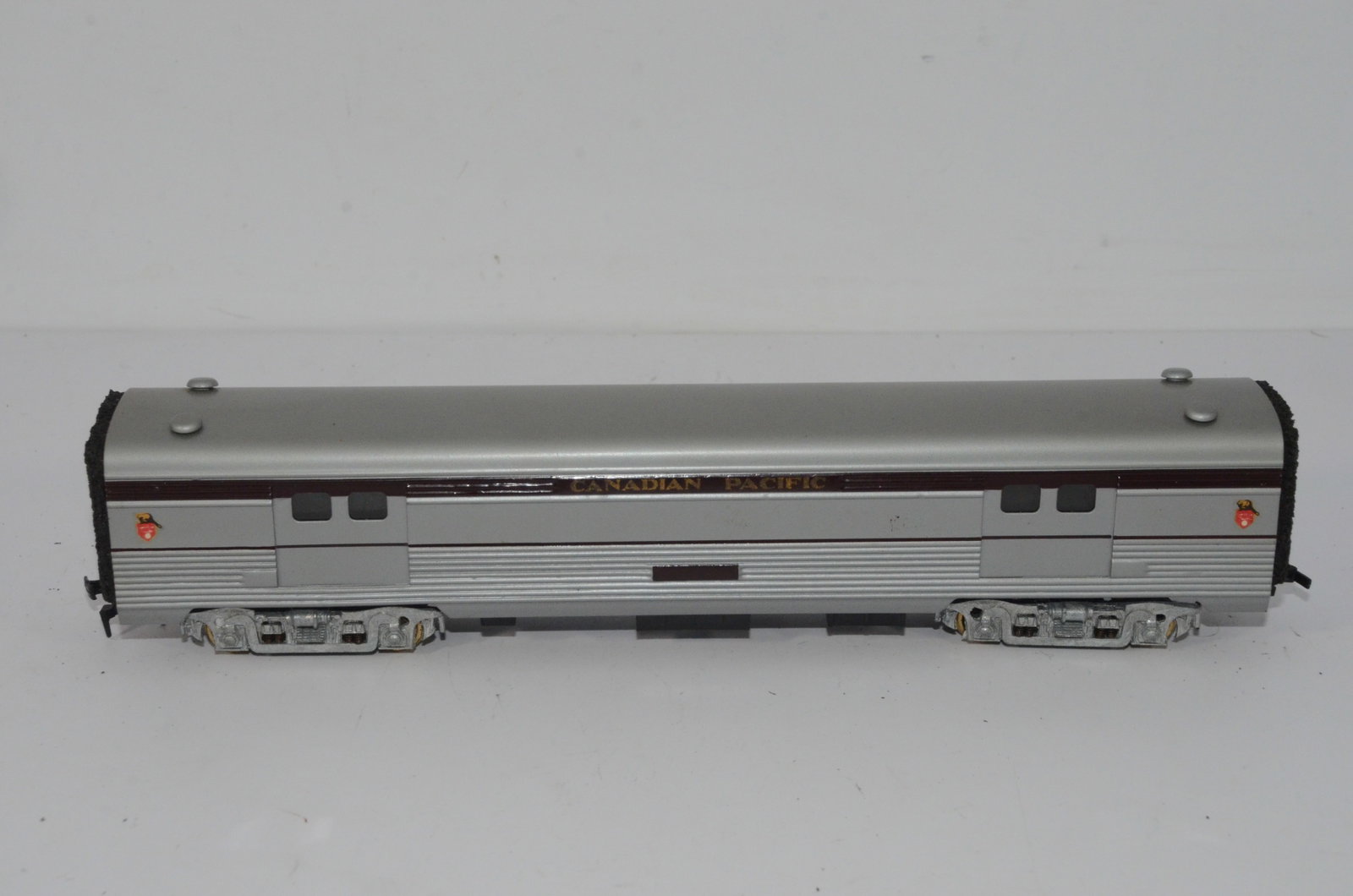 Canadian Pacific RR Baggage Car-Tenshodo-HO Scale: This is a Canadian Pacific Railroad brass baggage car in HO scale. Made in Japan by Tenshodo Brass Models. New in the original box.