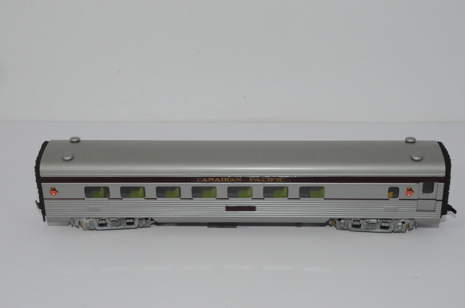 Canadian Pacific RR Coach Car-Tenshodo-HO Scale: This is a Canadian Pacific Railroad brass coach car in HO scale. Complete with interior details! Made in Japan by Tenshodo Brass Models. New in the original box.