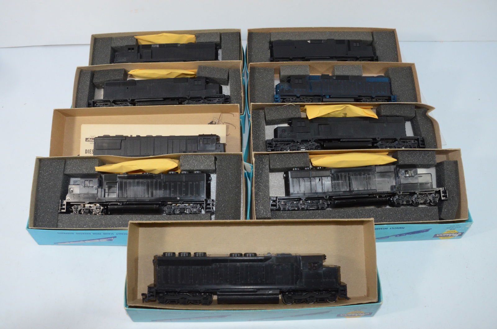 Nine Mixed Athearn Blue-Box Non-Powered Locomotives-HO Scale (1 of 5)