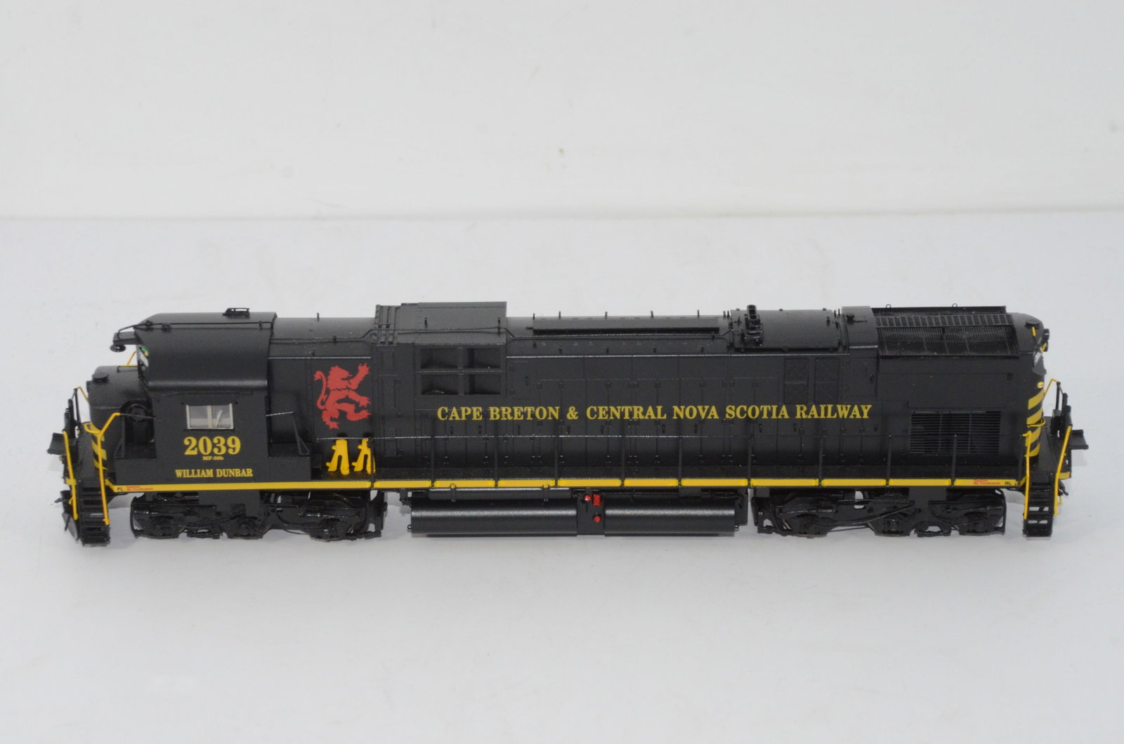 Cape Breton and Central Nova Scotia RR C630 Diesel Loco-Overland Brass-HO Scale: This is a Cape Breton and Central Nova Scotia Railroad Alco C630 brass diesel locomotive #2039 in HO scale. Named for William Dunbar. Made in Korea by Ajin Precision and distributed by Overland Brass 