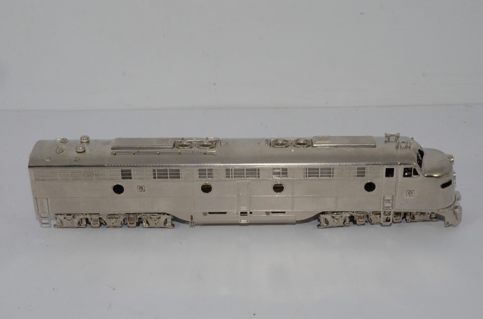 Chicago Burlington and Quincy RR E8A Diesel Loco-Oriental Brass Models-HO Scale: This is a Chicago Burlington and Quincy Railroad E8A brass diesel locomotive in HO scale. Manufactured in Korea by Samhongsa and distributed by Oriental Limited Brass Models. New in the original box. 